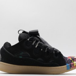 Lanvin Curb Sneaker Black Red Multicolor