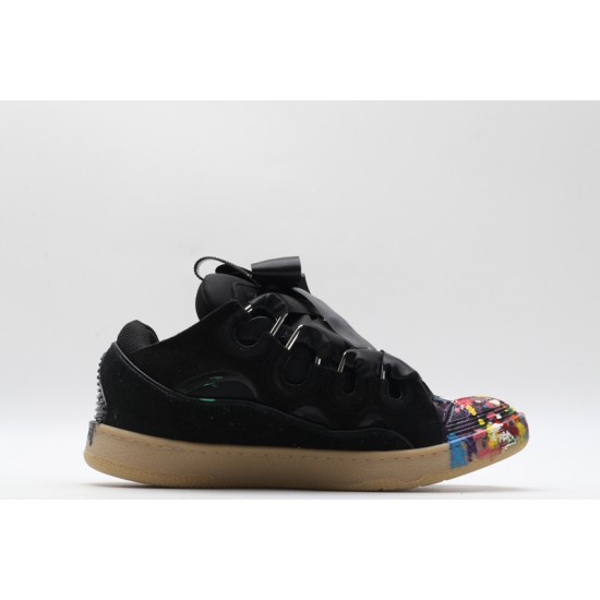 Lanvin Curb Sneaker Black Red Multicolor