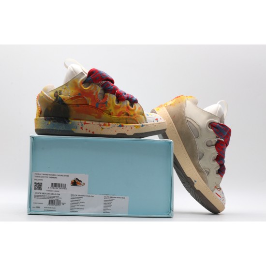 Lanvin Curb Sneaker Yellow Orange Red Multicolor