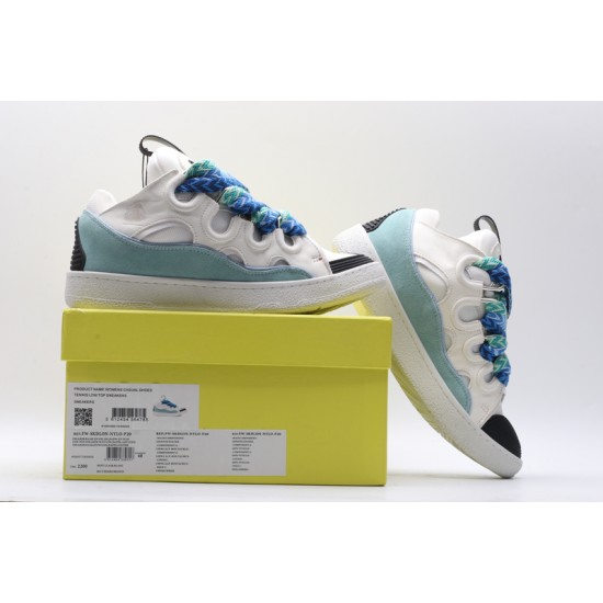 Lanvin Curb Sneaker White Light Blue