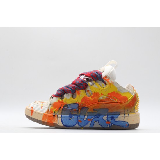 Lanvin Curb Sneaker Yellow Blue Multicolor