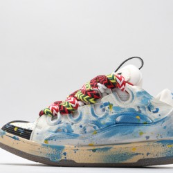 Lanvin Curb Sneaker White Blue Multicolor