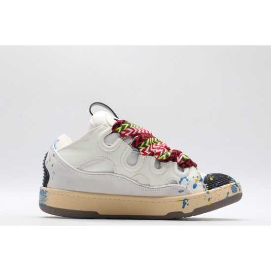 Lanvin Curb Sneaker White Blue Multicolor