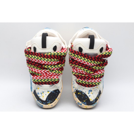 Lanvin Curb Sneaker White Blue Multicolor