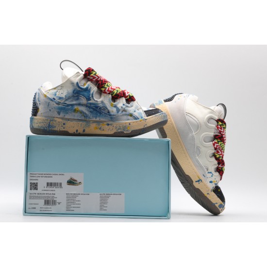 Lanvin Curb Sneaker White Blue Multicolor