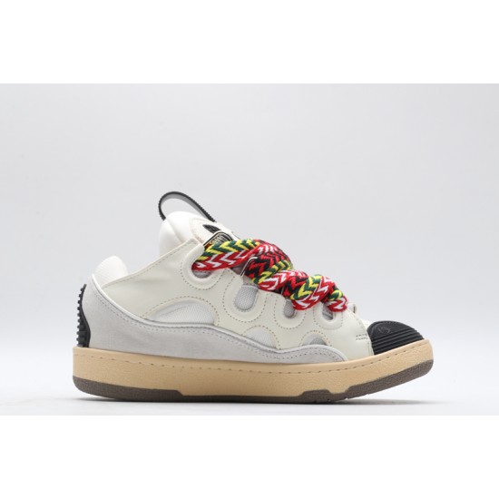 Lanvin Curb Sneaker White Black Multicolor