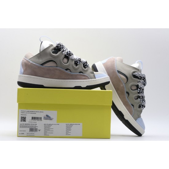 Lanvin Curb Sneaker White Grey UNC