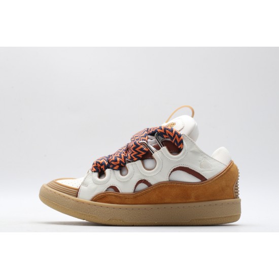 Lanvin Curb Sneaker White Brown