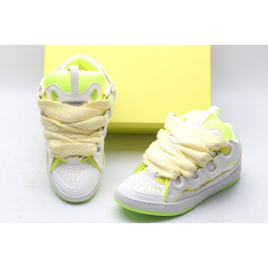 Lanvin Curb Sneaker White Fluo Yellow