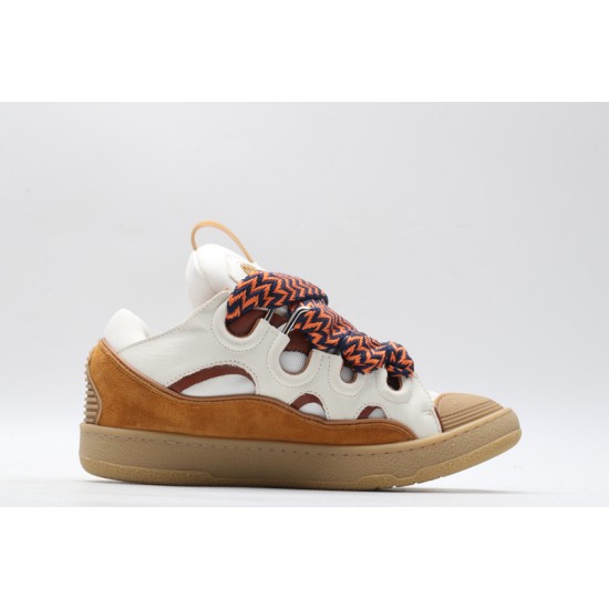 Lanvin Curb Sneaker White Brown