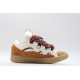 Lanvin Curb Sneaker White Brown