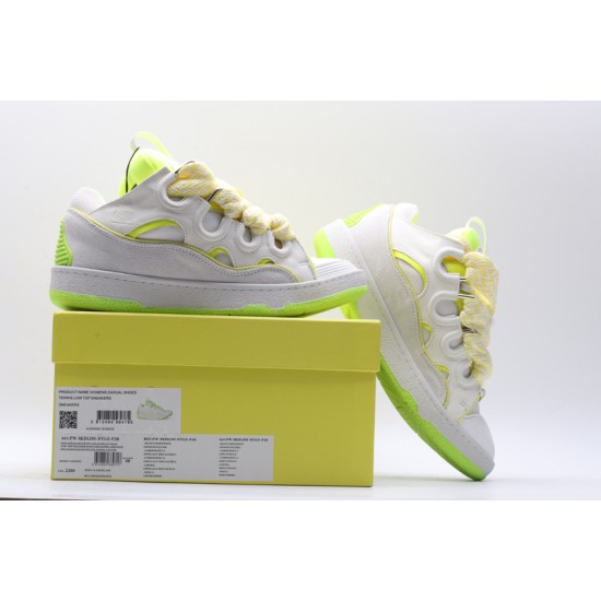 Lanvin Curb Sneaker White Fluo Yellow