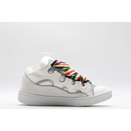 Lanvin Curb Sneaker White Grey Bulticolor