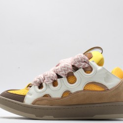 Lanvin Curb Sneaker White Yellow Pink