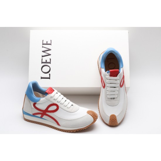 Loewe Flow Runner Low White Red Grey Blue