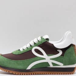 Loewe Flow Runner Low Green Brown White Gum