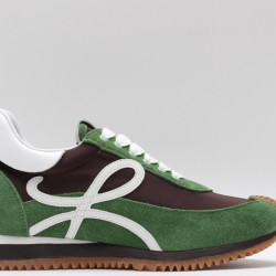 Loewe Flow Runner Low Green Brown White Gum