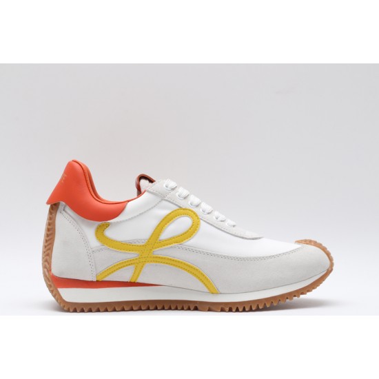 Loewe Flow Runner Low White Grey Yellow Orange