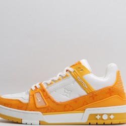 Louis Vuitton LV Trainer 'White Yellow Velcro' 1A9ZD6