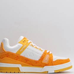 Louis Vuitton LV Trainer 'White Yellow Velcro' 1A9ZD6