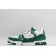 Louis Vuitton LV Trainer Green Monogram Denim White