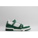 Louis Vuitton LV Trainer Green Monogram Denim White