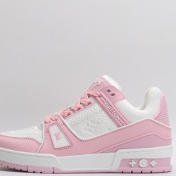 Louis Vuitton LV Trainer White Pink Rose