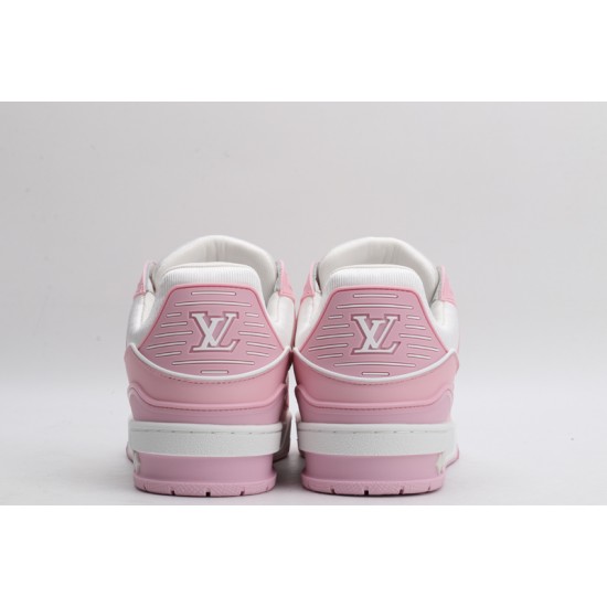 Louis Vuitton LV Trainer White Pink Rose