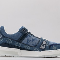 Louis Vuitton LV Trainer Sneaker Denim Monogram