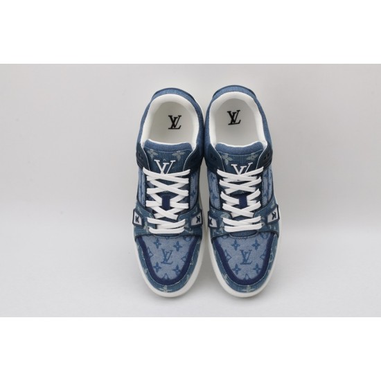 Louis Vuitton LV Trainer Sneaker Denim Monogram