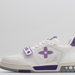 Louis Vuitton LV Trainer White Purple