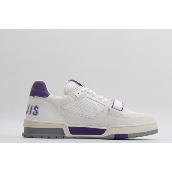 Louis Vuitton LV Trainer White Purple