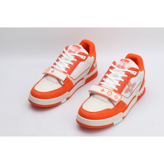 Louis Vuitton LV Trainer Orange White