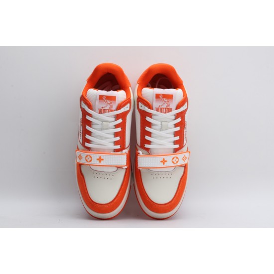 Louis Vuitton LV Trainer Orange White