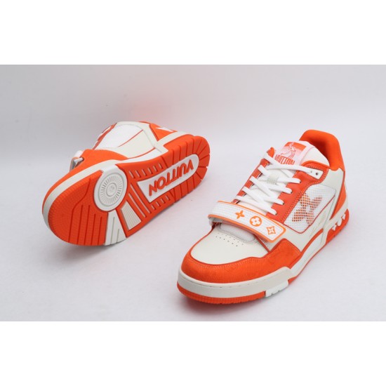 Louis Vuitton LV Trainer Orange White