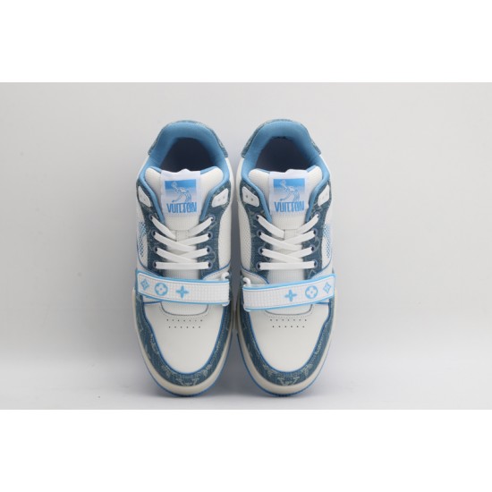 Louis Vuitton LV Trainer Monogram UNC Blue Denim