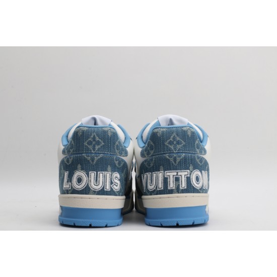 Louis Vuitton LV Trainer Monogram UNC Blue Denim