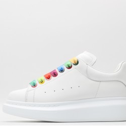 Alexander McQueen Oversized Sneaker White Rainbow shoelace