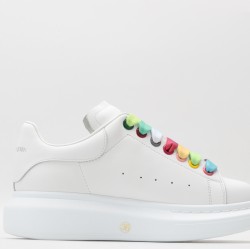 Alexander McQueen Oversized Sneaker White Rainbow shoelace