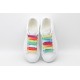 Alexander McQueen Oversized Sneaker White Rainbow shoelace