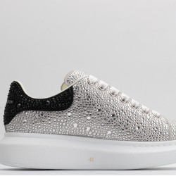 Alexander McQueen Oversized Diamond Silver Black