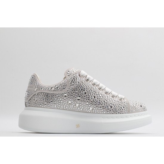 Alexander McQueen Oversized Diamond Silver