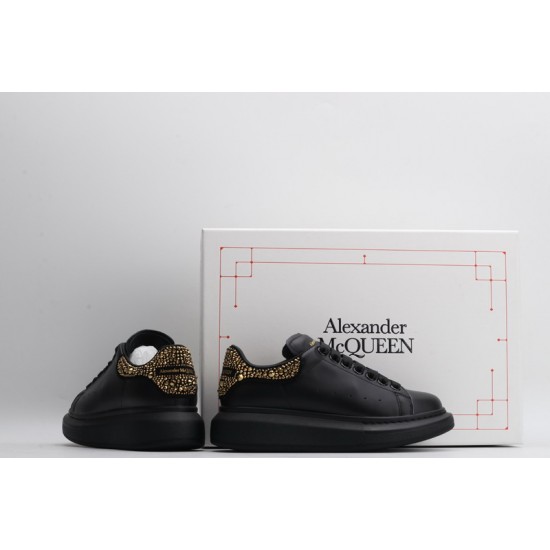 Alexander McQueen Oversized Black Gold Crystal