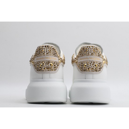 Alexander McQueen Oversized White Gold Crystal