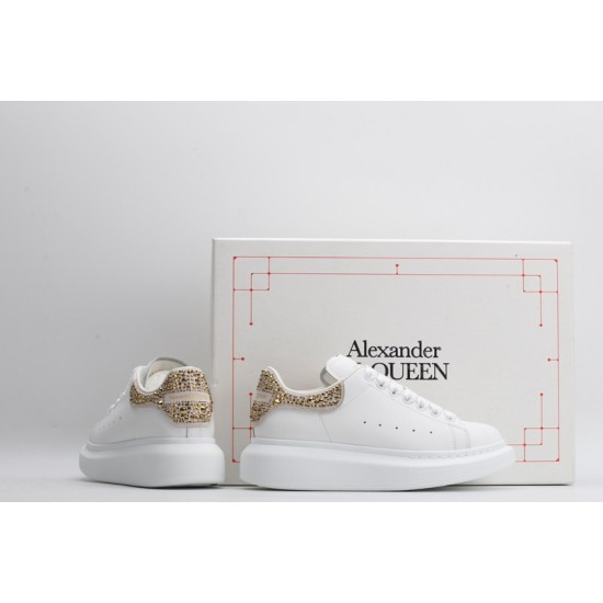 Alexander McQueen Oversized White Gold Crystal