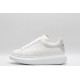 Alexander McQueen Oversized Leather White Silver