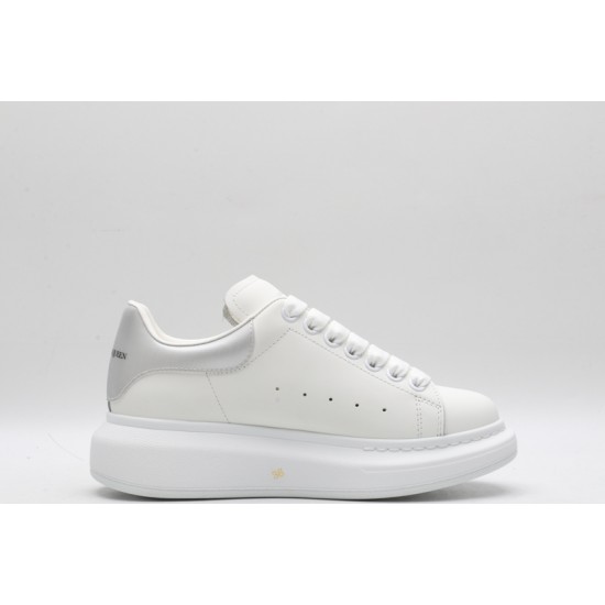 Alexander McQueen Oversized Leather White Silver