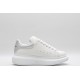 Alexander McQueen Oversized Leather White Silver