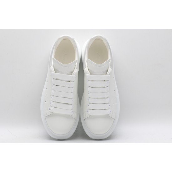 Alexander McQueen Oversized Leather White Silver