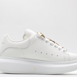 Alexander McQueen Oversized Leather White Metallic Gold